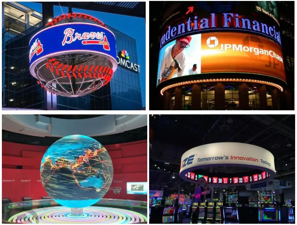 Round Curved Flexible&Creative Screens Indoor P2 Flexible Soft LED Display Screen