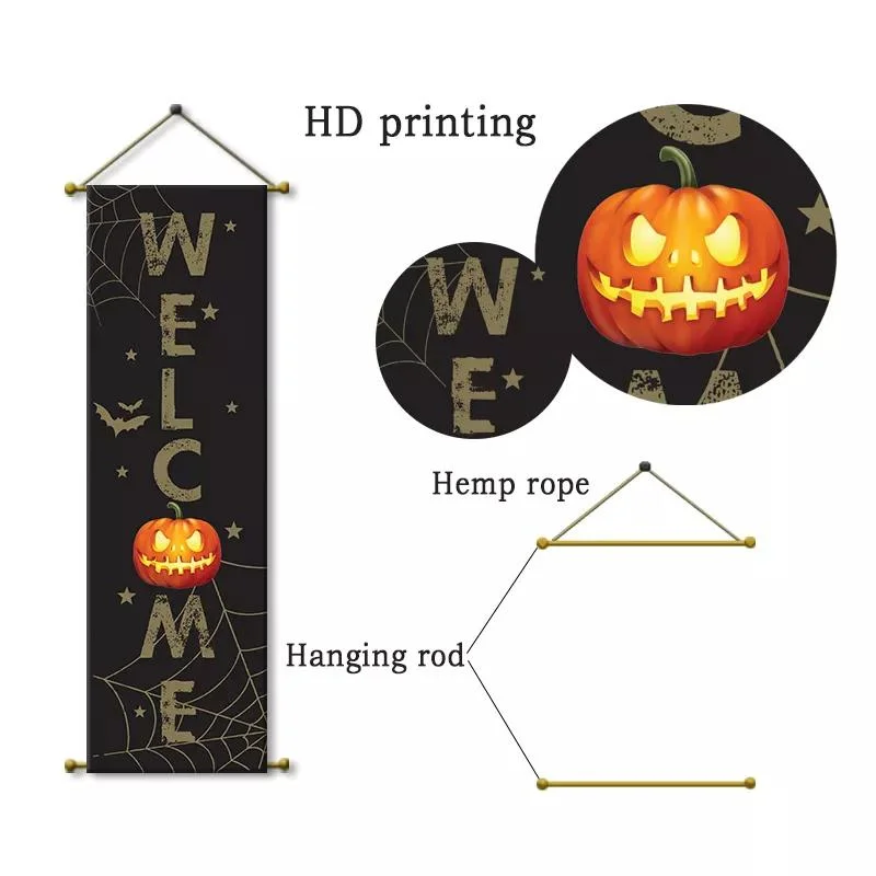 Hot Selling LED Lights up Halloween Picture Design Home Decor LED Hanger Poster